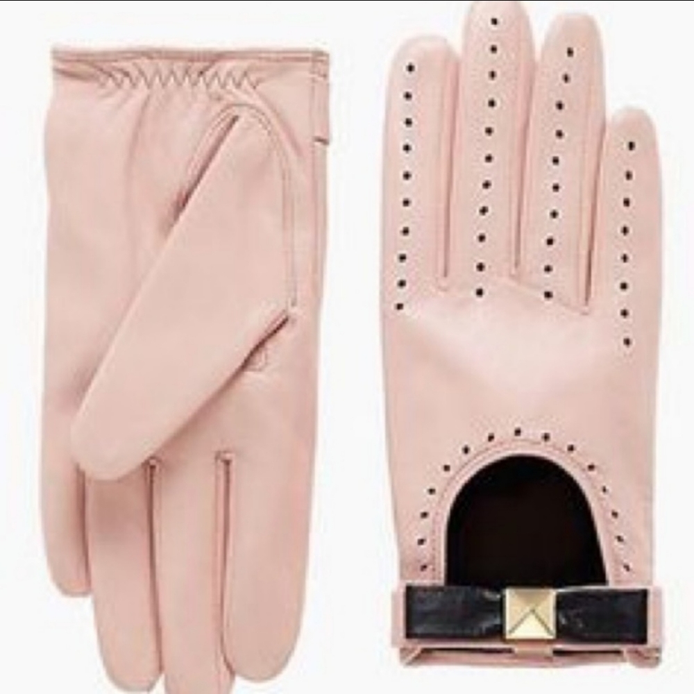 Kate Spade perforated leather gloves